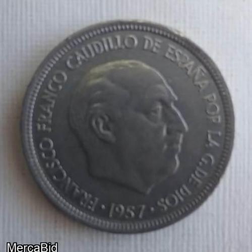 5 pesetas (Francisco Franco) 1957 de España