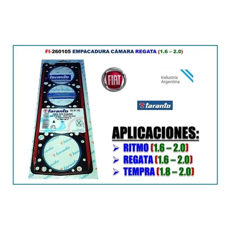 EMPACADURA DE CAMARA FIAT TEMPRA TIPO REGATA 1.8 2.0