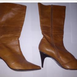 Botas De Vestir Cuero Damas Talla 39. Usadas Poco Uso