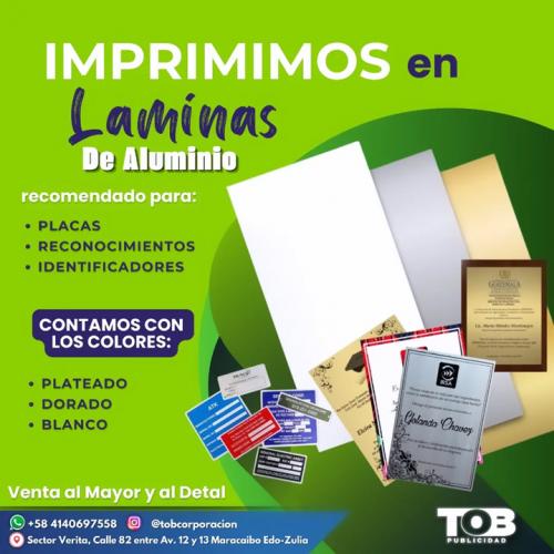 Impresión en Lamina de Aluminio