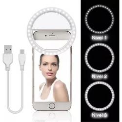 Mini Aro De Luz Portatil Para Selfie Celular Recargable