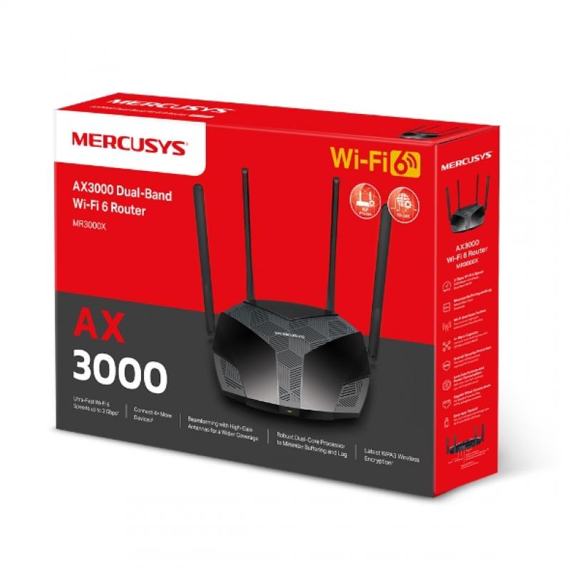 Router Mercusys AX 3000 Wifi 6, 3Gbps