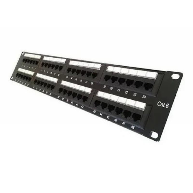 Panel De Conexiones (patch Panel) Cat6a 48 Puertos Slanpro