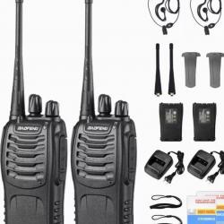 Radio Portatil Trasmisor Baofeng Bf-888s Con Manos Libres X2