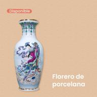 Hermosos Floreros Chino  de Porcelana Blanca